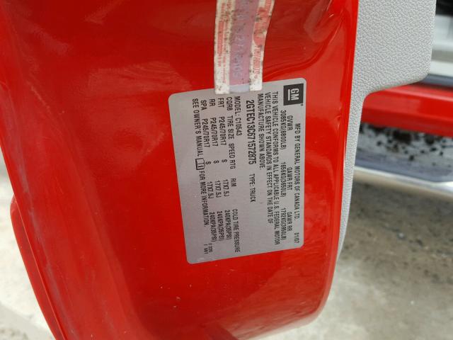 2GTEC13C671572875 - 2007 GMC NEW SIERRA RED photo 10