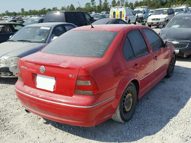 3VWSE69M45M015802 - 2005 VOLKSWAGEN JETTA RED photo 4