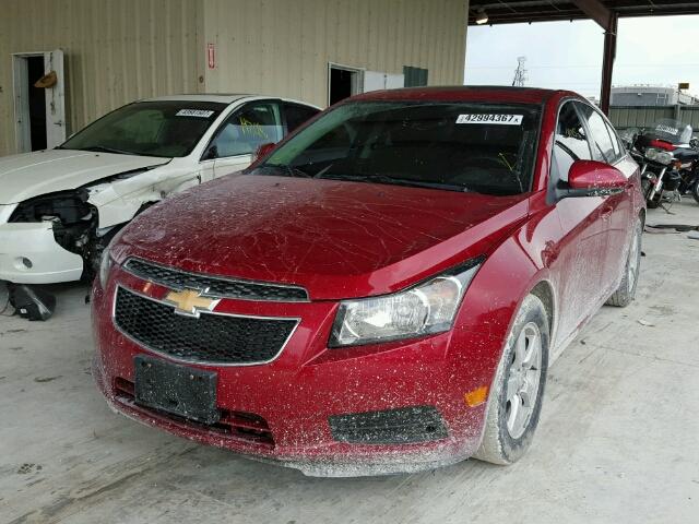 1G1PC5SBXE7450196 - 2014 CHEVROLET CRUZE RED photo 2