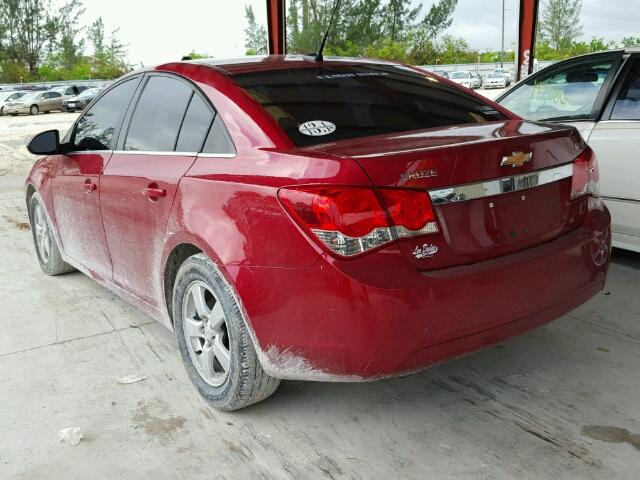 1G1PC5SBXE7450196 - 2014 CHEVROLET CRUZE RED photo 3