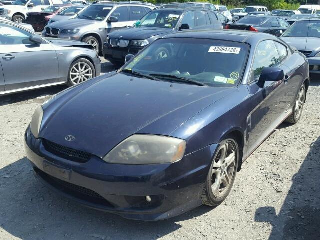 KMHHM65D16U205880 - 2006 HYUNDAI TIBURON GS BLUE photo 2