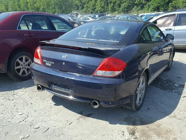 KMHHM65D16U205880 - 2006 HYUNDAI TIBURON GS BLUE photo 4