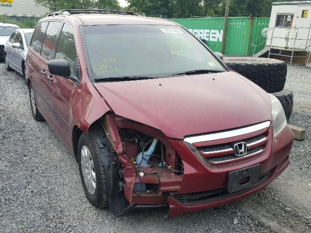 5FNRL38226B119443 - 2006 HONDA ODYSSEY LX RED photo 1