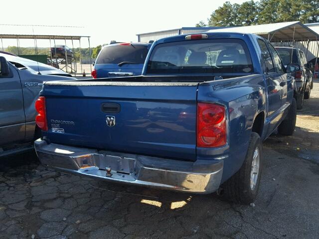 1D7HE48K66S510373 - 2006 DODGE DAKOTA QUA BLUE photo 4