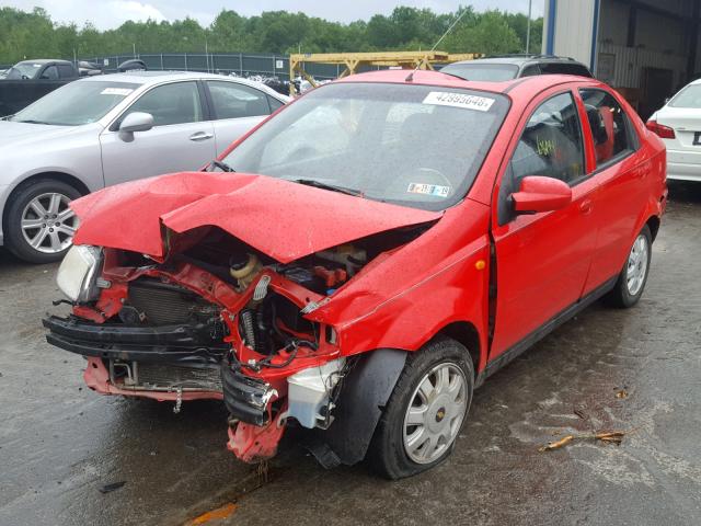 KL1TJ52694B227214 - 2004 CHEVROLET AVEO LS RED photo 2