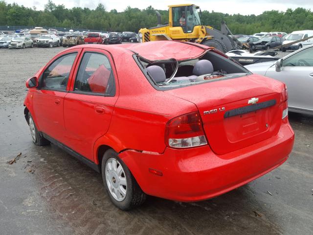 KL1TJ52694B227214 - 2004 CHEVROLET AVEO LS RED photo 3