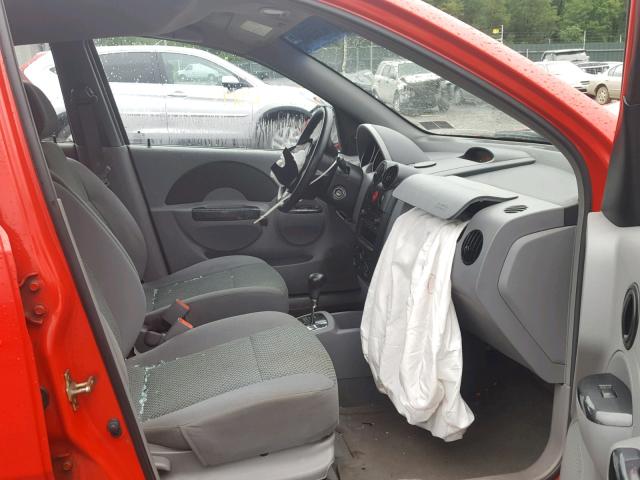 KL1TJ52694B227214 - 2004 CHEVROLET AVEO LS RED photo 5