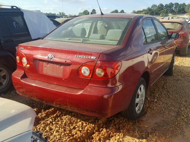 1NXBR32E26Z597786 - 2006 TOYOTA COROLLA RED photo 4