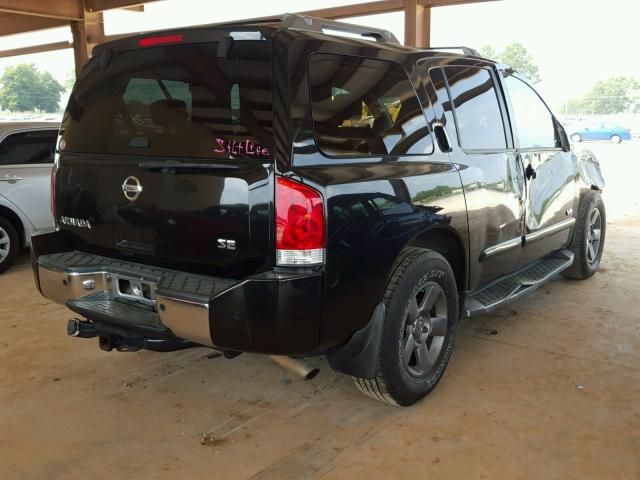 5N1AA08A25N718038 - 2005 NISSAN ARMADA SE BLACK photo 4