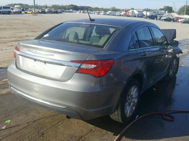 1C3CCBAB0CN113779 - 2012 CHRYSLER 200 LX GRAY photo 4