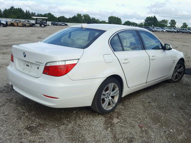 WBANV1C55AC443522 - 2010 BMW 528 XI WHITE photo 4