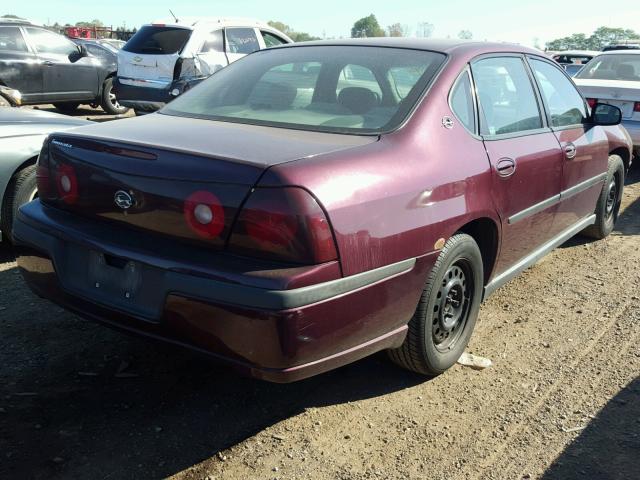 2G1WF52EX39342802 - 2003 CHEVROLET IMPALA PURPLE photo 4