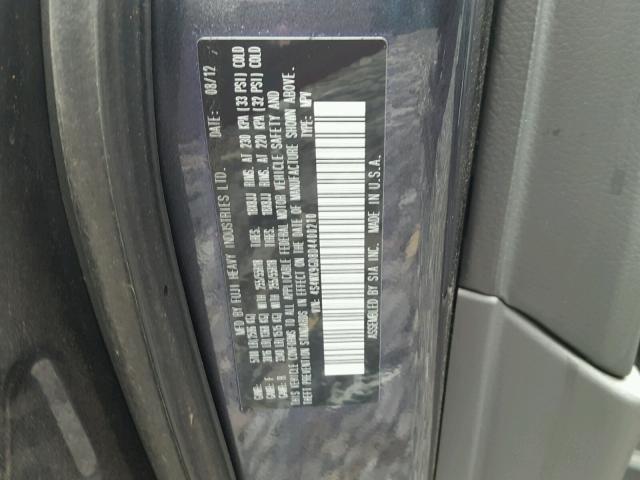 4S4WX9GD8D4400210 - 2013 SUBARU TRIBECA LI 蓝色 照片 10