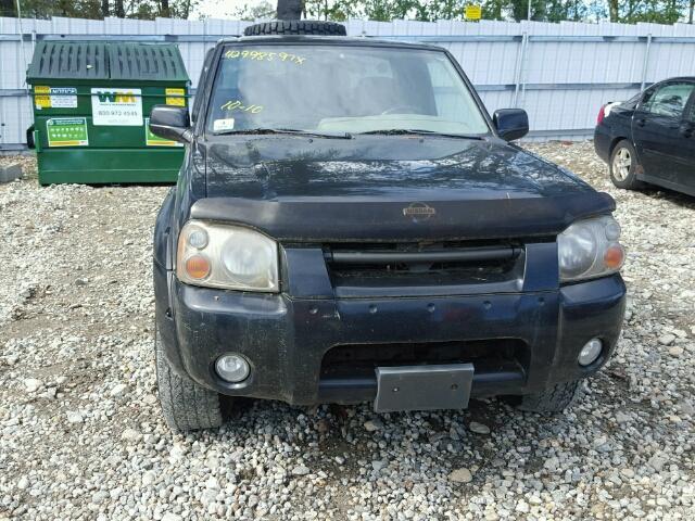 1N6ED26Y61C317149 - 2001 NISSAN FRONTIER K BLACK photo 9