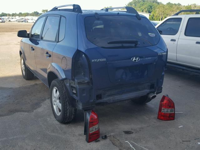 KM8JM12B55U085328 - 2005 HYUNDAI TUCSON GL BLUE photo 3