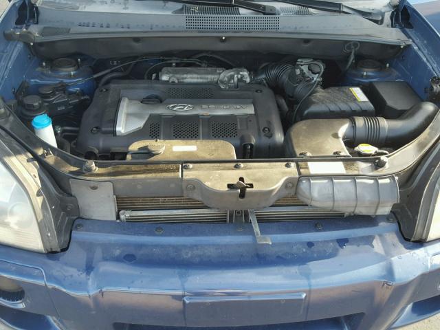 KM8JM12B55U085328 - 2005 HYUNDAI TUCSON GL BLUE photo 7