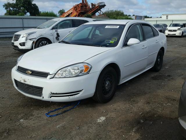 2G1WD5EM2A1181351 - 2010 CHEVROLET IMPALA POL WHITE photo 2