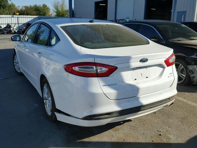 3FA6P0HDXFR129441 - 2015 FORD FUSION SE WHITE photo 3