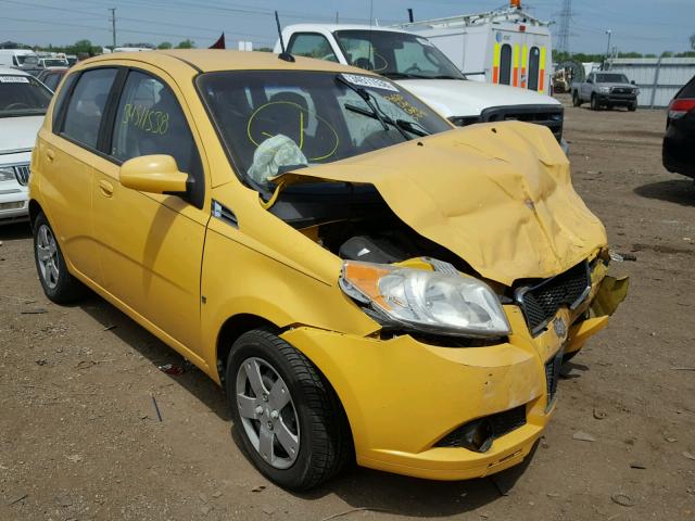 KL1TD66E79B340018 - 2009 CHEVROLET AVEO LS YELLOW photo 1