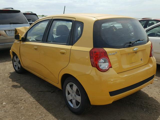 KL1TD66E79B340018 - 2009 CHEVROLET AVEO LS YELLOW photo 3