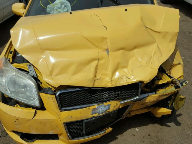 KL1TD66E79B340018 - 2009 CHEVROLET AVEO LS YELLOW photo 7
