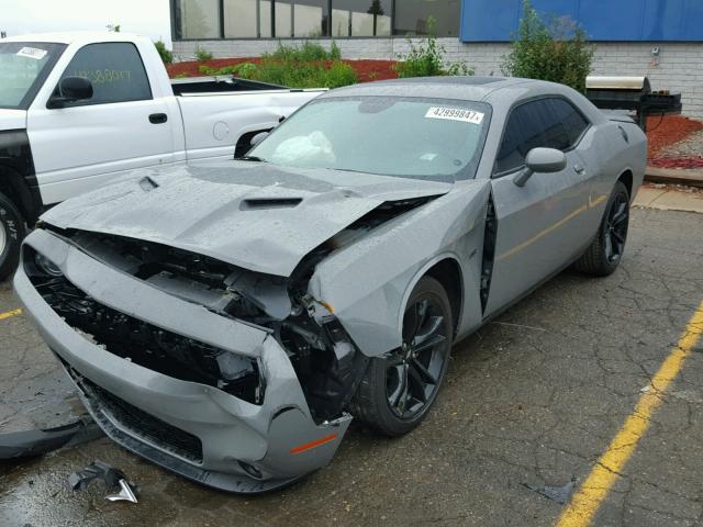 2C3CDZBT3HH604702 - 2017 DODGE CHALLENGER GRAY photo 2