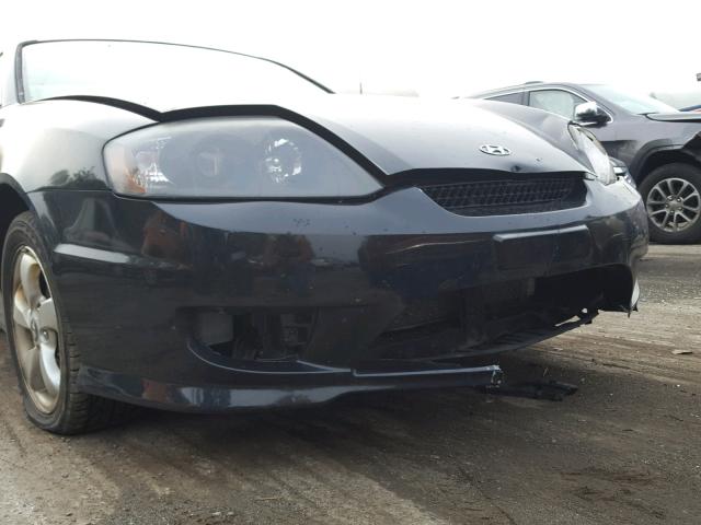 KMHHM65D75U164394 - 2005 HYUNDAI TIBURON BLACK photo 9