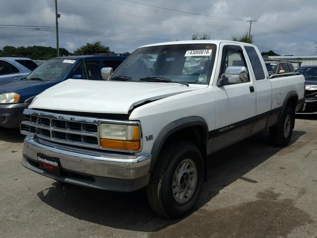 1B7GG23Y3NS599902 - 1992 DODGE DAKOTA WHITE photo 2