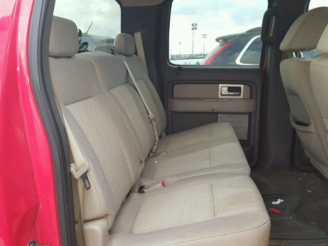 1FTRW12829FA97209 - 2009 FORD F150 RED photo 6