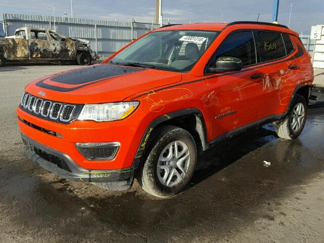 3C4NJDAB5JT178839 - 2018 JEEP COMPASS SP ORANGE photo 2