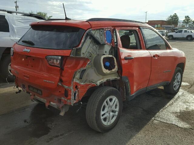 3C4NJDAB5JT178839 - 2018 JEEP COMPASS SP ORANGE photo 4