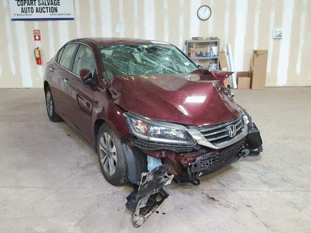 1HGCR2F36EA039114 - 2014 HONDA ACCORD MAROON photo 1