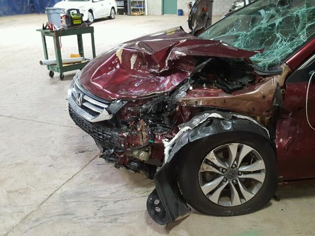 1HGCR2F36EA039114 - 2014 HONDA ACCORD MAROON photo 9