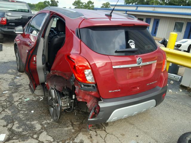 KL4CJBSBXEB678541 - 2014 BUICK ENCORE CON RED photo 3