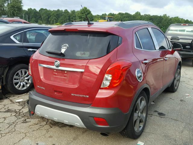 KL4CJBSBXEB678541 - 2014 BUICK ENCORE CON RED photo 4