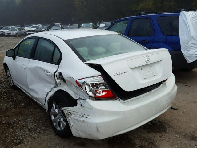 19XFB2F51CE016982 - 2012 HONDA CIVIC WHITE photo 3