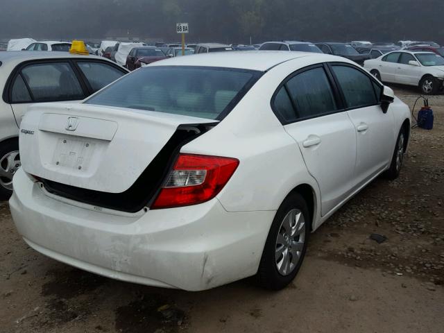 19XFB2F51CE016982 - 2012 HONDA CIVIC WHITE photo 4