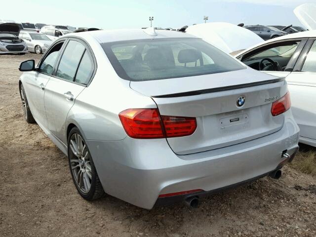 WBA3A9C56DF477215 - 2013 BMW 335 SILVER photo 3