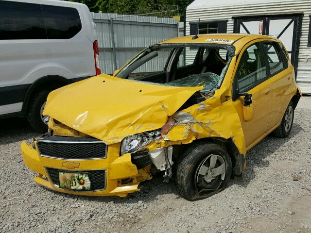 KL1TD6DEXBB149587 - 2011 CHEVROLET AVEO LS YELLOW photo 2