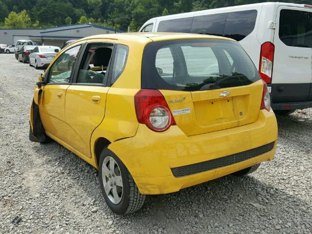 KL1TD6DEXBB149587 - 2011 CHEVROLET AVEO LS YELLOW photo 3