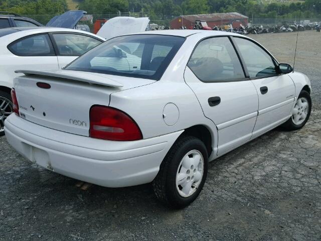 3B3ES47Y6WT281320 - 1998 DODGE NEON HIGHL WHITE photo 4