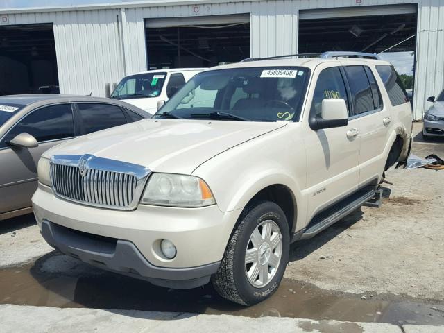 5LMEU68H45ZJ34402 - 2005 LINCOLN AVIATOR BEIGE photo 2