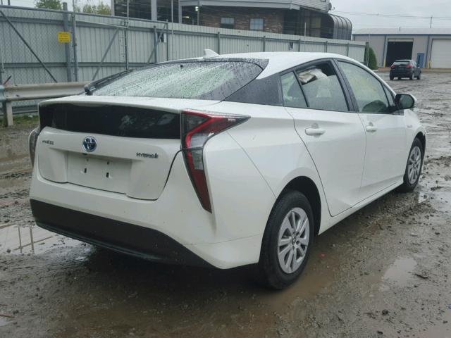 JTDKBRFU6G3010137 - 2016 TOYOTA PRIUS WHITE photo 4