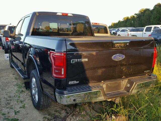 1FTEW1CF5FKF02297 - 2015 FORD F150 BLACK photo 3