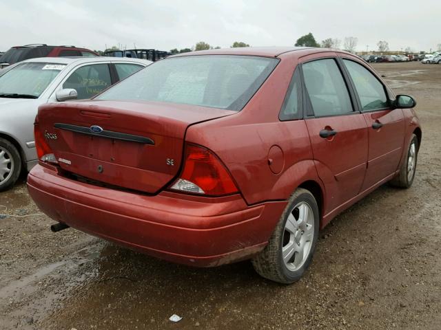 1FAFP34393W191100 - 2003 FORD FOCUS RED photo 4