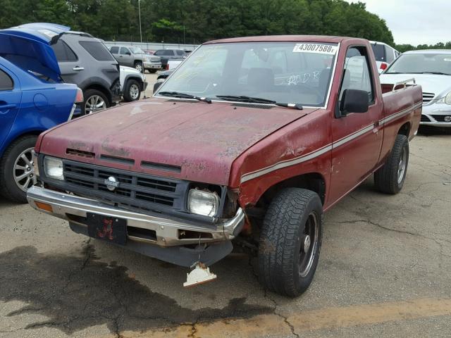 1N6SD11S5LC392525 - 1990 NISSAN D21 SHORT RED photo 2