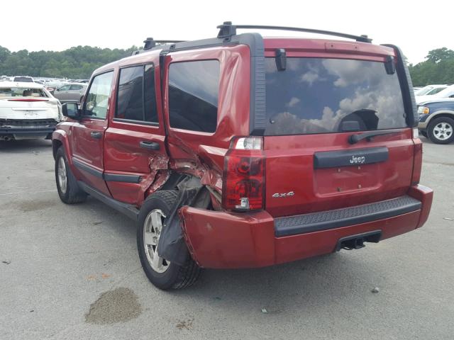 1J8HG48N46C131664 - 2006 JEEP COMMANDER RED photo 3