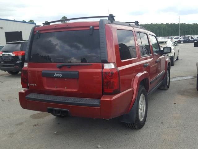 1J8HG48N46C131664 - 2006 JEEP COMMANDER RED photo 4