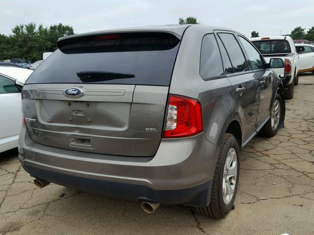 2FMDK3JC9DBC95086 - 2013 FORD EDGE SEL GRAY photo 4