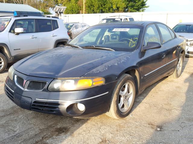 1G2HX54K014263319 - 2001 PONTIAC BONNEVILLE BLUE photo 2